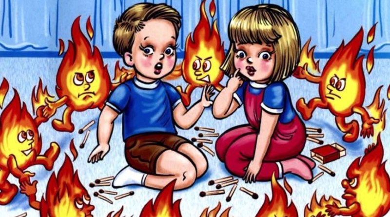 Шалость опасна ребята с огнем – огонь может сжечь и квартиру и дом!.